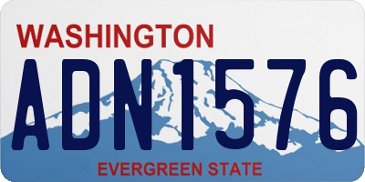 WA license plate ADN1576