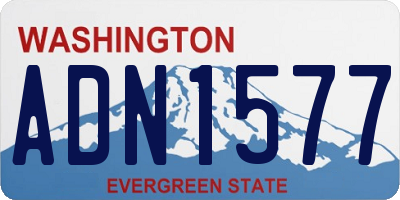 WA license plate ADN1577