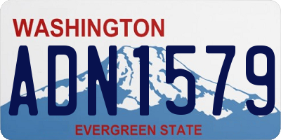WA license plate ADN1579