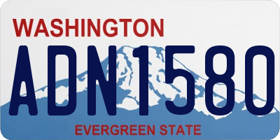 WA license plate ADN1580