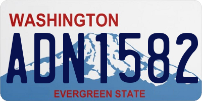 WA license plate ADN1582
