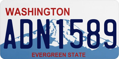 WA license plate ADN1589