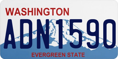 WA license plate ADN1590
