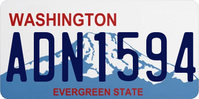 WA license plate ADN1594