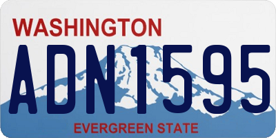 WA license plate ADN1595