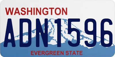 WA license plate ADN1596