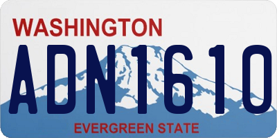 WA license plate ADN1610