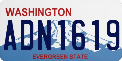 WA license plate ADN1619