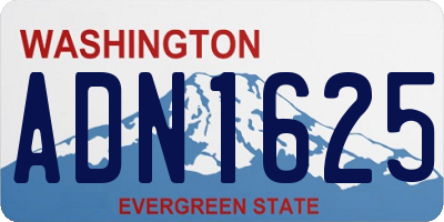 WA license plate ADN1625