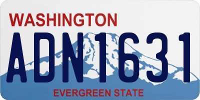 WA license plate ADN1631
