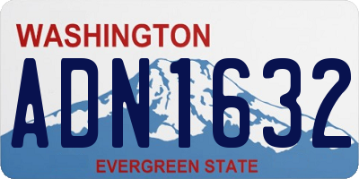 WA license plate ADN1632