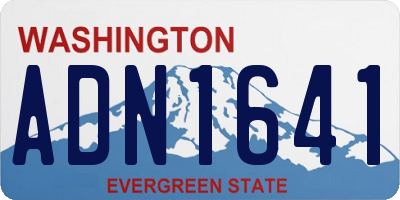 WA license plate ADN1641