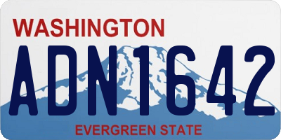 WA license plate ADN1642