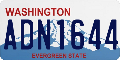 WA license plate ADN1644