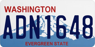 WA license plate ADN1648