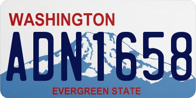 WA license plate ADN1658