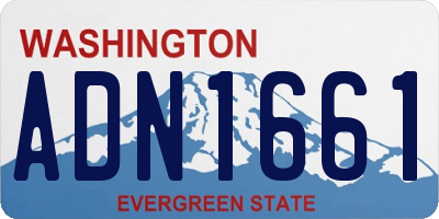 WA license plate ADN1661