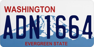 WA license plate ADN1664