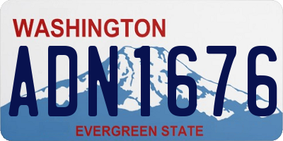 WA license plate ADN1676