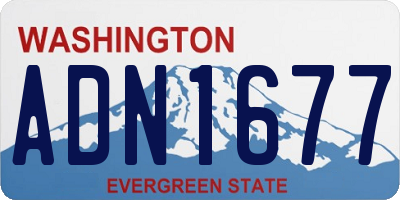 WA license plate ADN1677