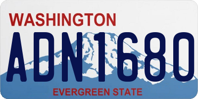 WA license plate ADN1680