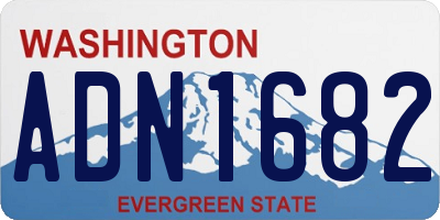 WA license plate ADN1682