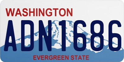WA license plate ADN1686