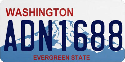 WA license plate ADN1688