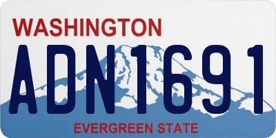 WA license plate ADN1691