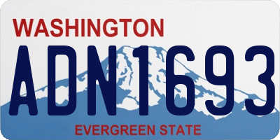 WA license plate ADN1693