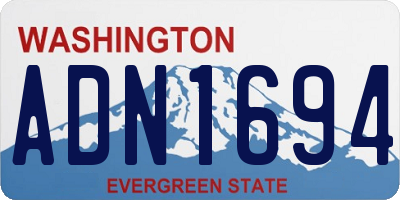 WA license plate ADN1694
