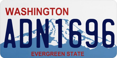 WA license plate ADN1696