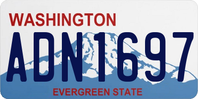 WA license plate ADN1697
