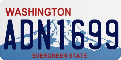 WA license plate ADN1699