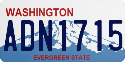 WA license plate ADN1715