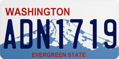 WA license plate ADN1719
