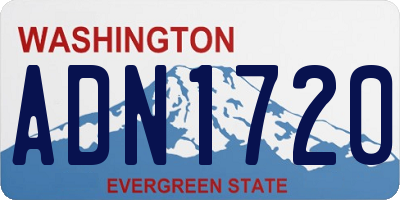 WA license plate ADN1720
