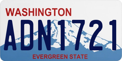 WA license plate ADN1721