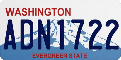 WA license plate ADN1722