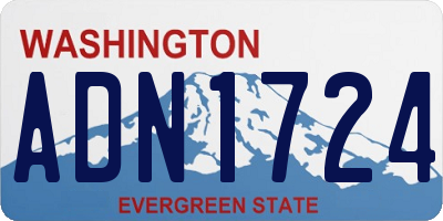 WA license plate ADN1724
