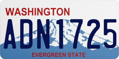 WA license plate ADN1725