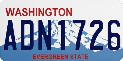 WA license plate ADN1726