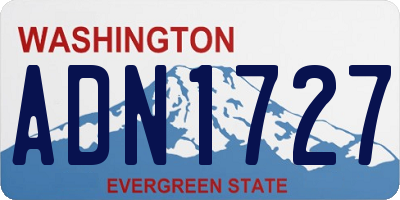 WA license plate ADN1727