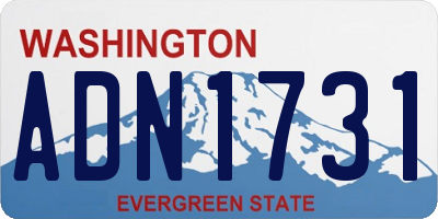 WA license plate ADN1731