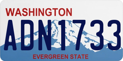WA license plate ADN1733