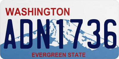 WA license plate ADN1736