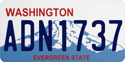 WA license plate ADN1737