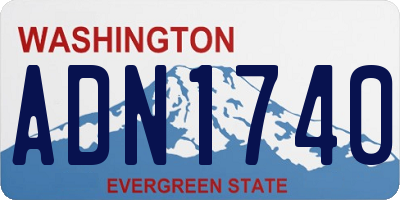 WA license plate ADN1740