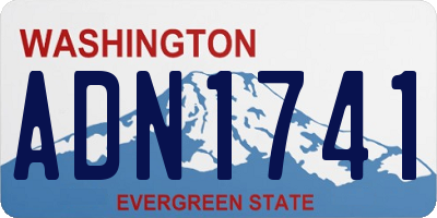 WA license plate ADN1741