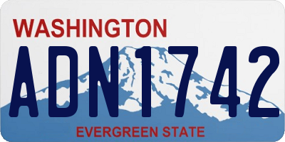 WA license plate ADN1742